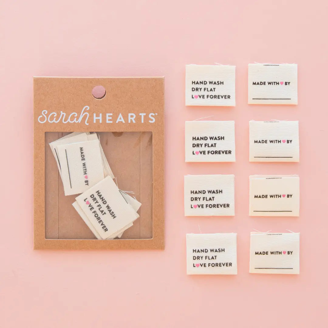 Sarah Hearts - Premium Woven Labels
