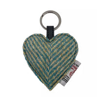 Harris Tweed Heart Keyring
