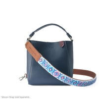 Tin Marin - Yaya Leather Bucket Bag with Mai Woven Bag Strap