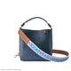 Navy Bag with Blue & Pink Strap
