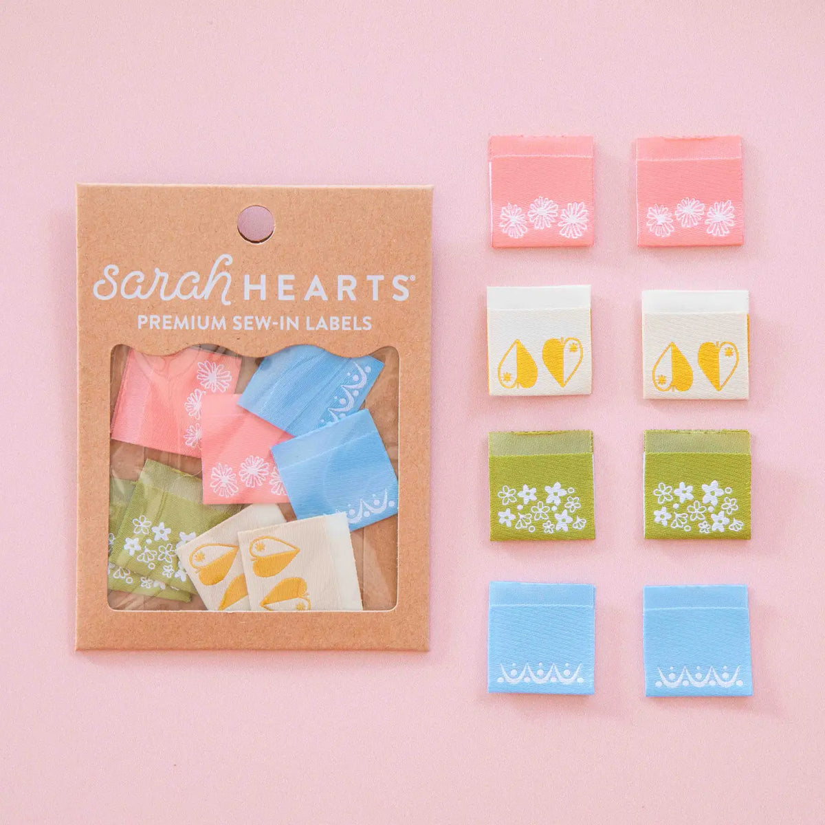 Sarah Hearts - Premium Woven Labels