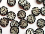 buttons 4161 black with flower centre (12mm)