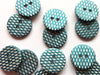 buttons 4164 metallic teal river shell (18mm)