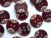 buttons 4240 dark red with flourish (18mm)