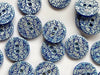 buttons 4413 blue floral (18mm)