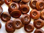 buttons 4420 red-brown wood (19mm)