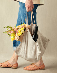 Cocoknits Rustic Linen Four Corner Bag