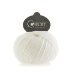 Cardiff Cashmere Large Aran/Bulky Cashmere white yarn in Toronto