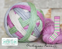 bliss by the cozy knitter antique roses (mauve mini)