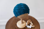 Blue children's knitted beanie