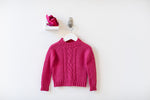 Fuschia knitted children's sweater