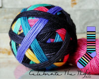 bliss by the cozy knitter celebrate the night (purple mini)