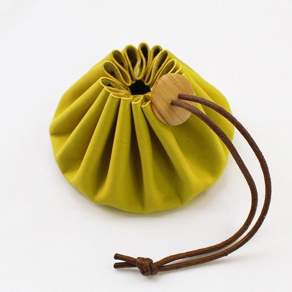 Golden Himeji Leather Pouch