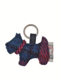 Harris Tweed Dog Keyring
