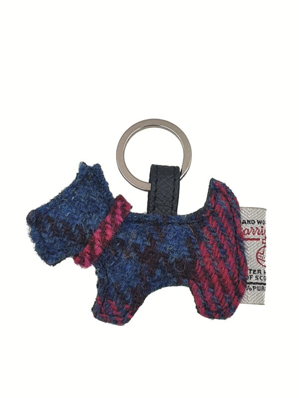 Harris Tweed Dog Keyring