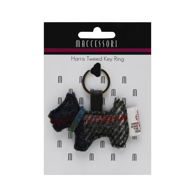 Harris Tweed Dog Keyring