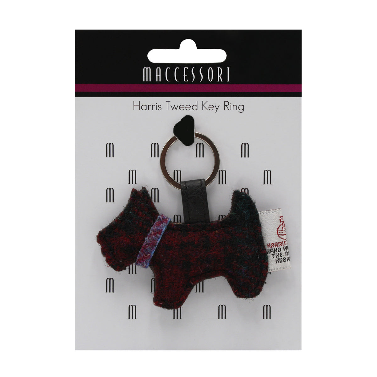 Harris Tweed Dog Keyring
