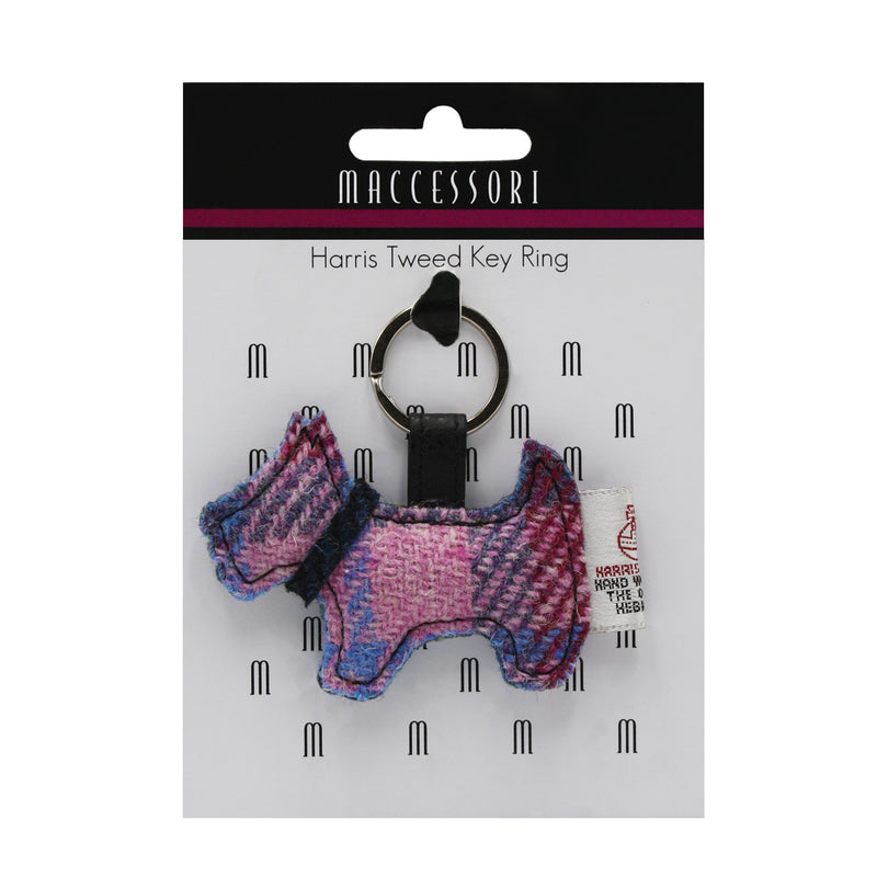 Harris Tweed Dog Keyring