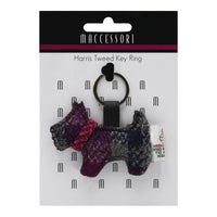 Harris Tweed Dog Keyring