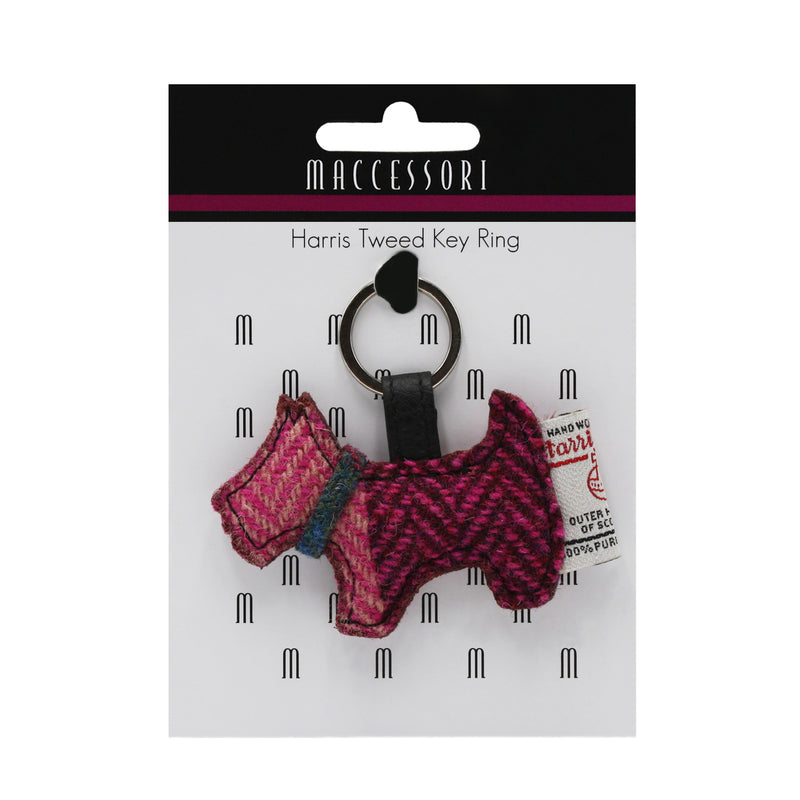 Harris Tweed Dog Keyring