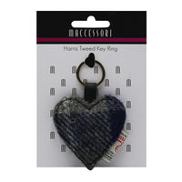 Harris Tweed Heart Keyring