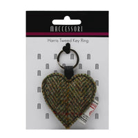 Harris Tweed Heart Keyring