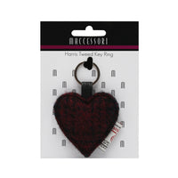 Harris Tweed Heart Maroon Keyring Available in Toronto, Canada