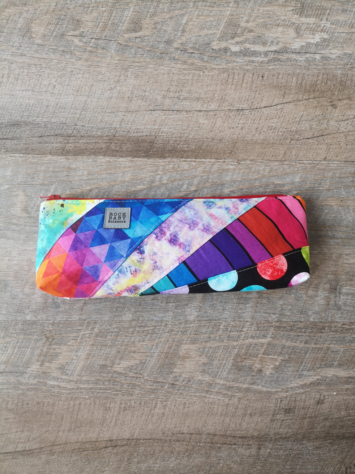 Rock Baby Scissors - Patchwork Pencil Cases