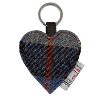 Harris Tweed Heart Keyring