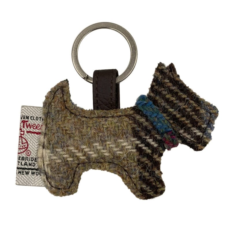 Harris Tweed Dog Keyring