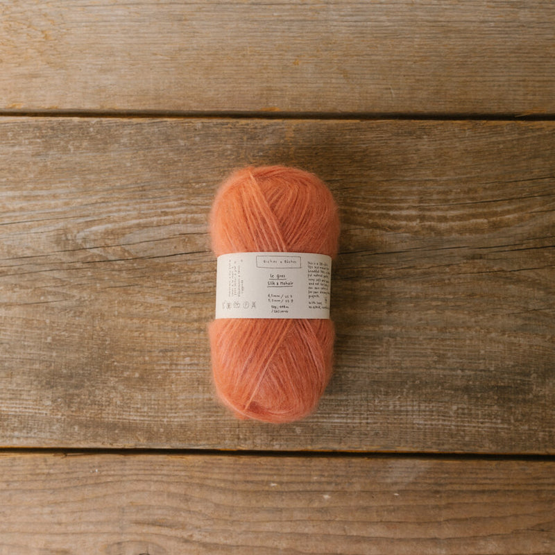 biches & bûches: le gros silk & mohair orange pink