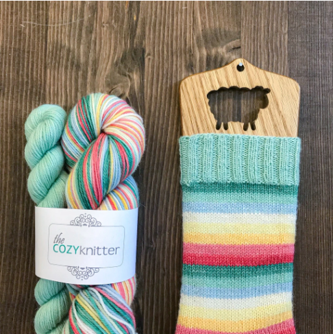 bliss by the cozy knitter tulip fields (green mini)