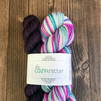 bliss by the cozy knitter unicorn tea party (purple mini)