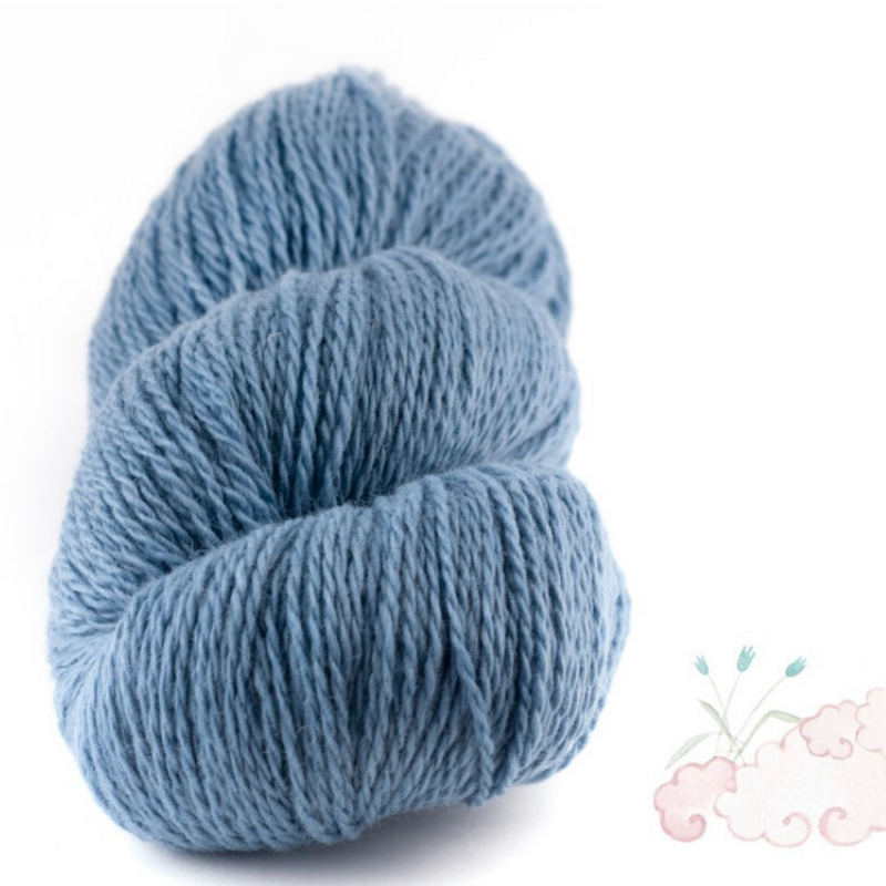 mYak Tibetan Cloud 100% Tibetan Sheep Wool Sport/DK blue yarn