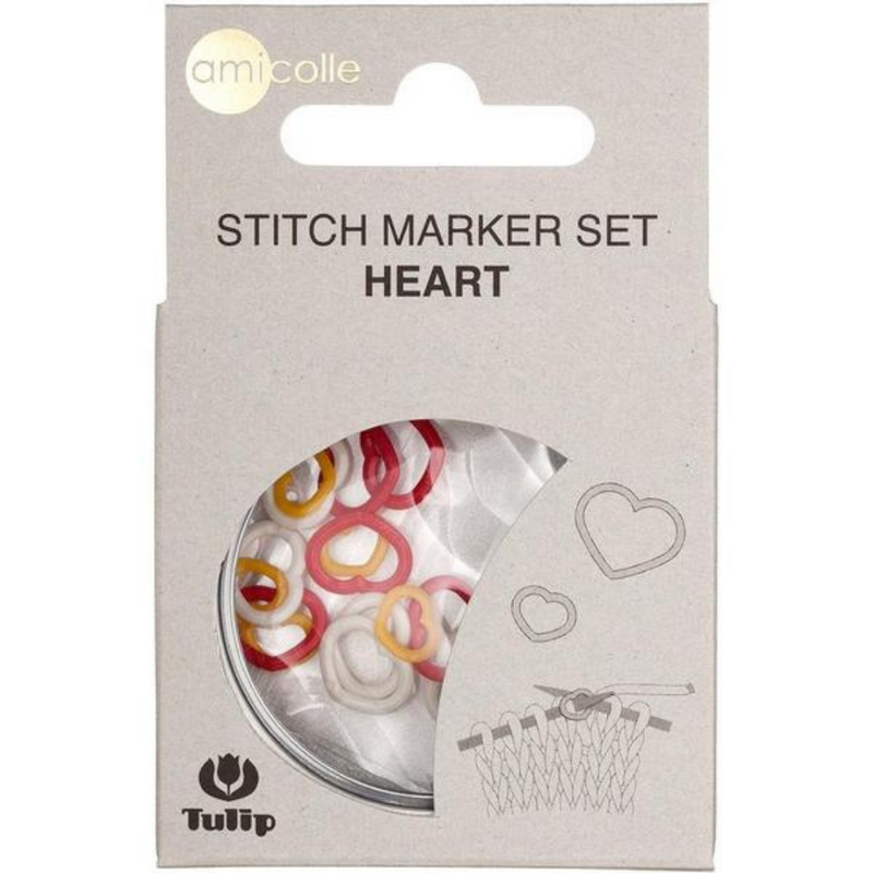 Tulip - Multicoloured Heart Stitch Markers