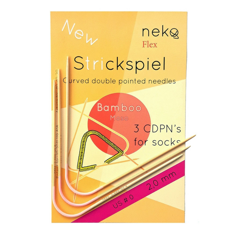 Neko Bamboo Flex Curved Double Pointed Needles