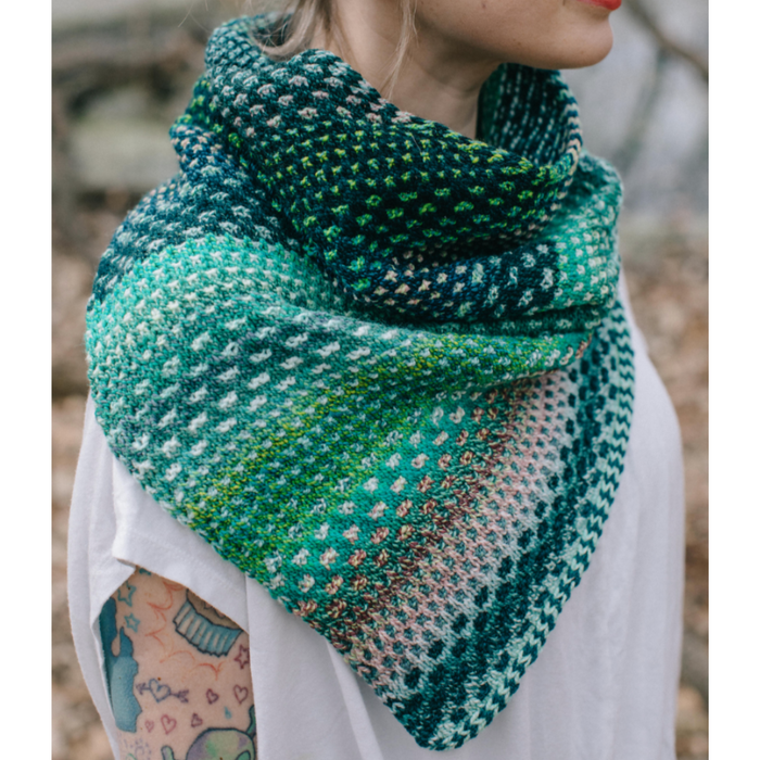 Andrea Mowry Spincycle Yarns shift cowl kit cowl