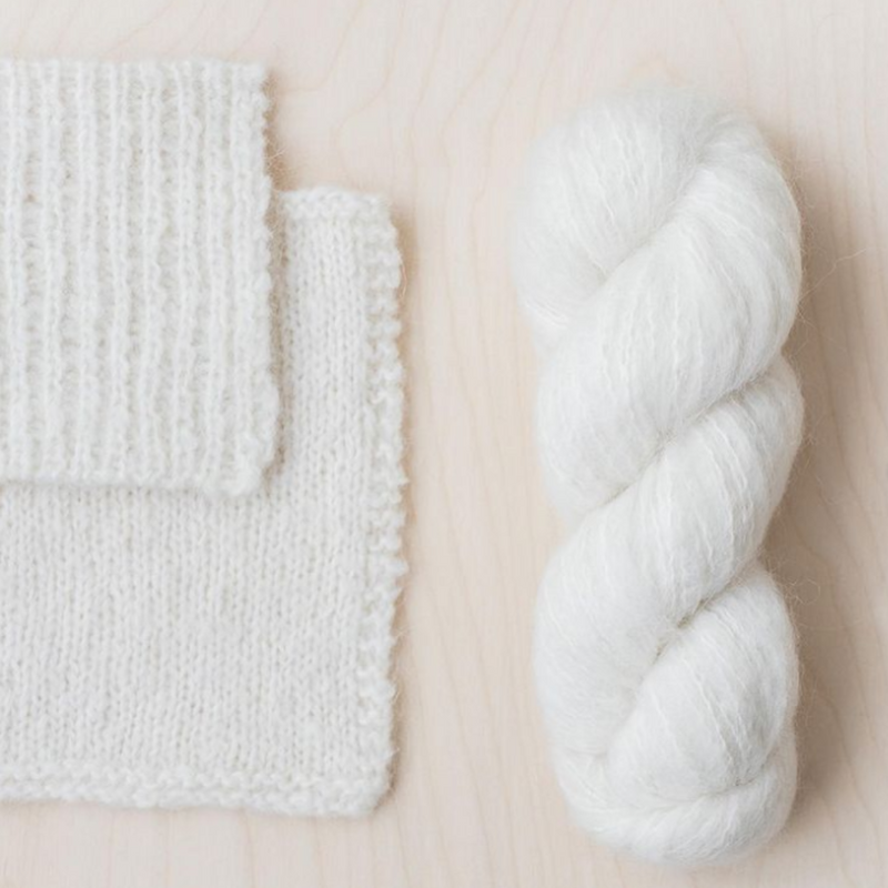 Woolfolk - Tage Ultimate Merino® Wool-Mohair Blend White Yarn