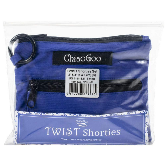 Chiaogoo TWIST Blue Shorties - 2" & 3" Interchangeable Needle Set