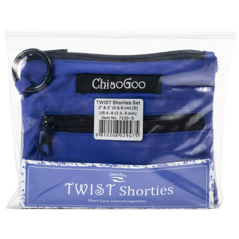 Chiaogoo TWIST Blue Shorties - 2" & 3" Interchangeable Needle Set