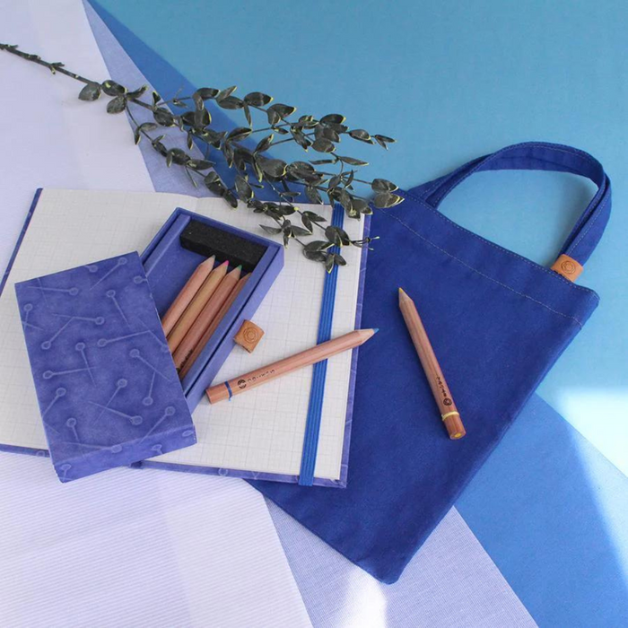 Cohana - Bag Set with Ukigami Memo Pad and Mini Coloured Pencils