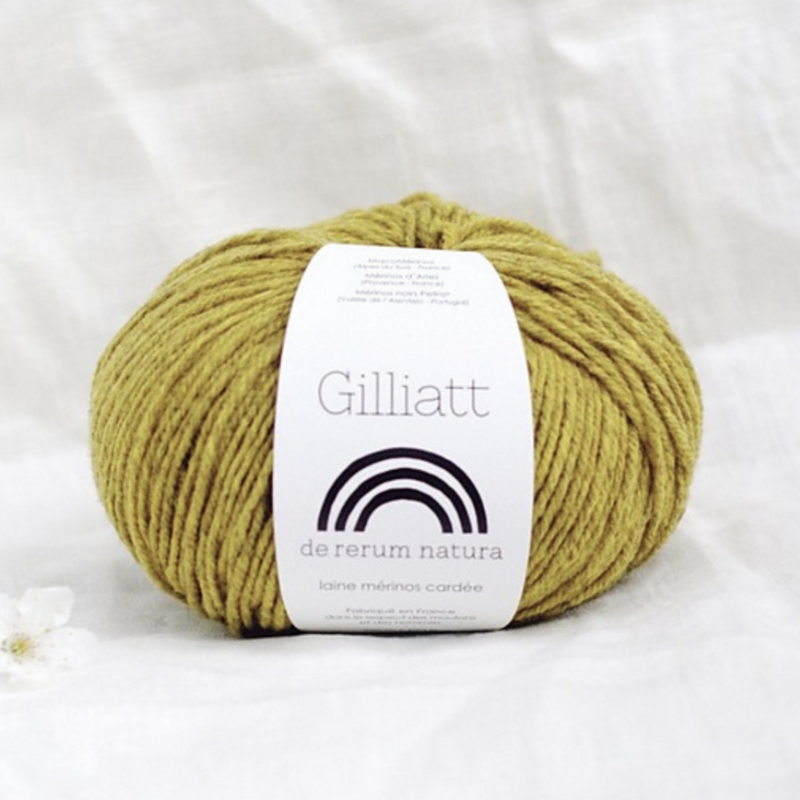 de rerum natura Gilliatt 100% Natural Merino Wool dyed and milled in France