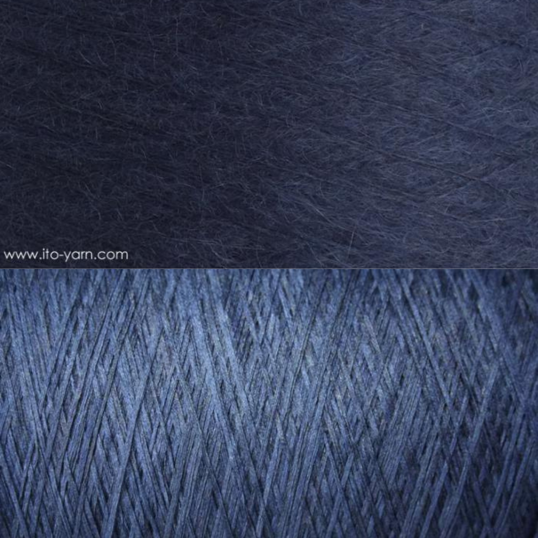 anjo triangular shawl kit orient blue