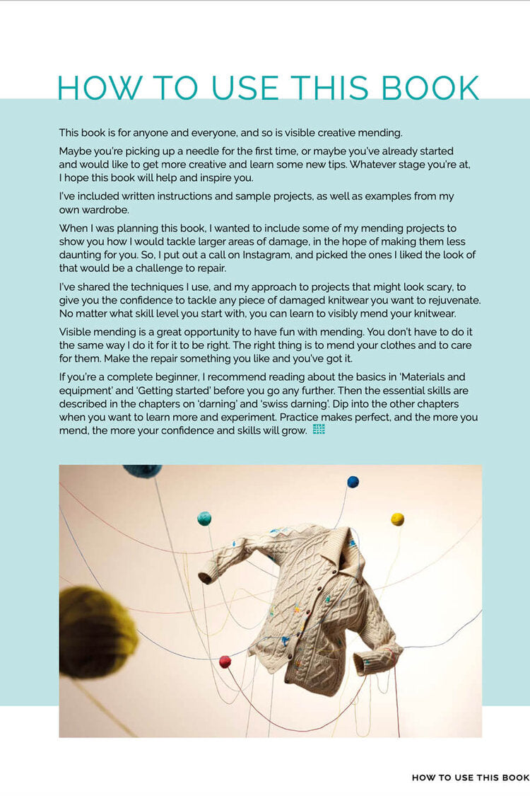 Visible Creative Mending for Knitwear