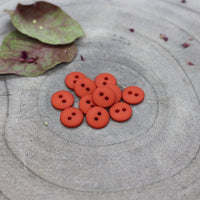 buttons - atelier brunette classic matte - tangerine (10mm)