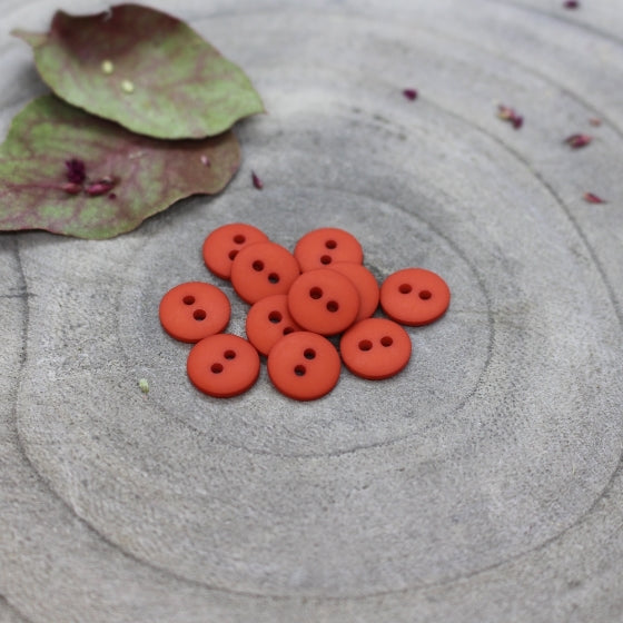 buttons - atelier brunette classic matte - tangerine (10mm)