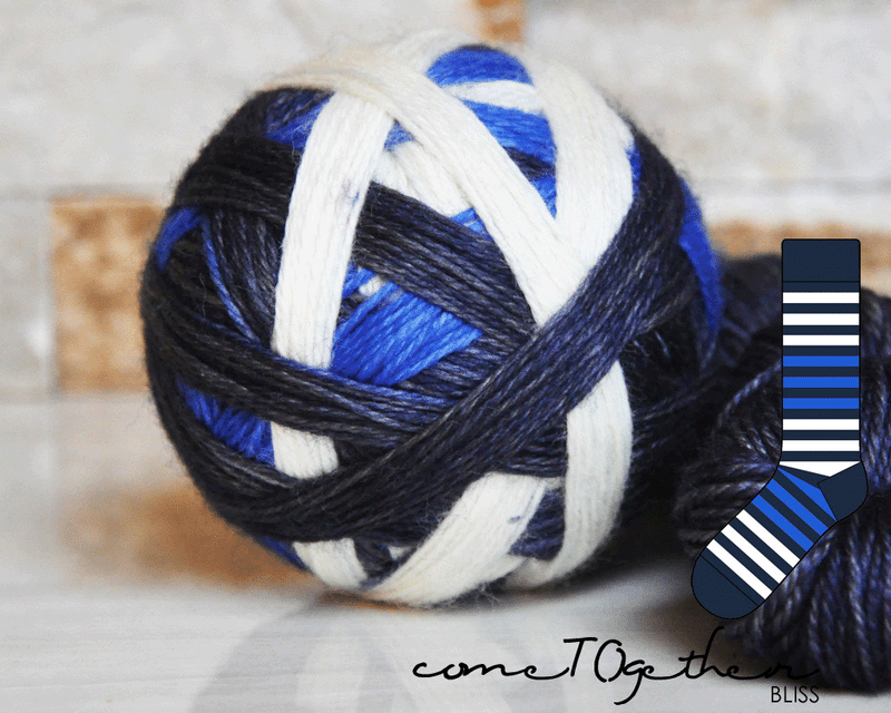 bliss by the cozy knitter cometogether (navy mini)