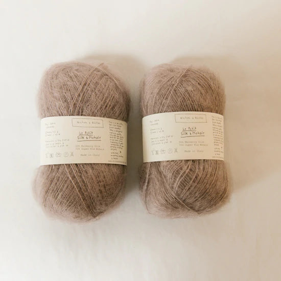 biches & bûches: le petit silk & mohair dark rose grey