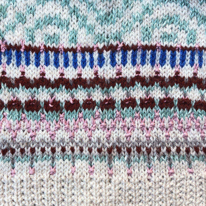 Dervla Colorwork Sweater Yarn Vibes 100% Organic Knit Kit