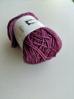 (vi)laines yarnlings - chaussettes sock fuchsia flowers as earrings